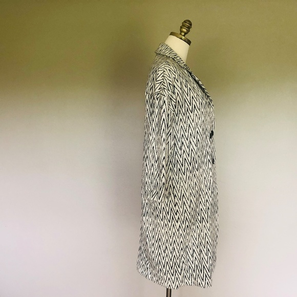 Coat MAX AND CO Black and White Small Cotton Blend - Picture 5 of 9